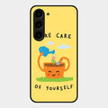 Take Care Glossy Metal Case Cover For Samsung Galaxy S23 5G
