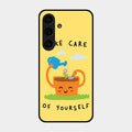 Take Care Glossy Metal Case Cover For Samsung Galaxy S25 5G