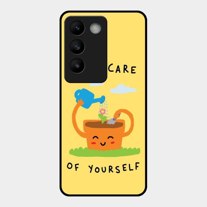 Take Care Glossy Metal Case Cover For Vivo T3 5G
