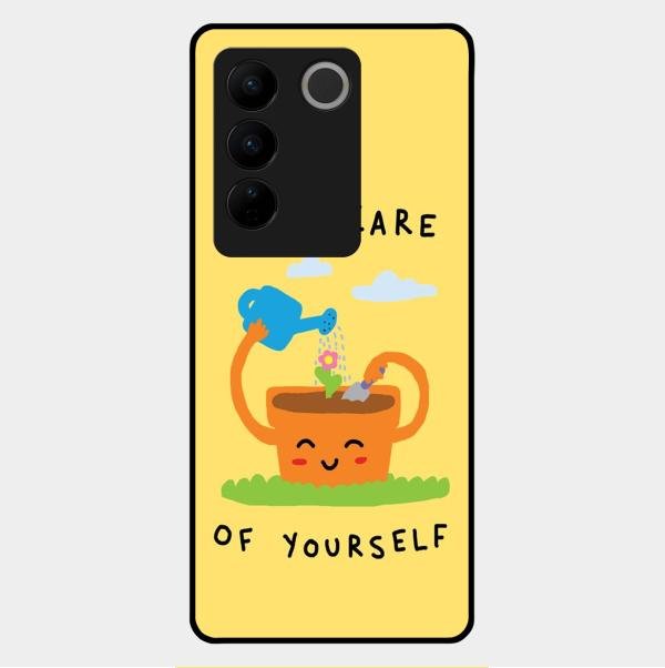 Take Care Glossy Metal Case Cover For Vivo V27 Pro 5G