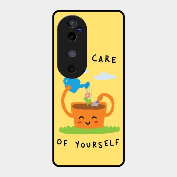 Take Care Glossy Metal Case Cover For Vivo V40 5G