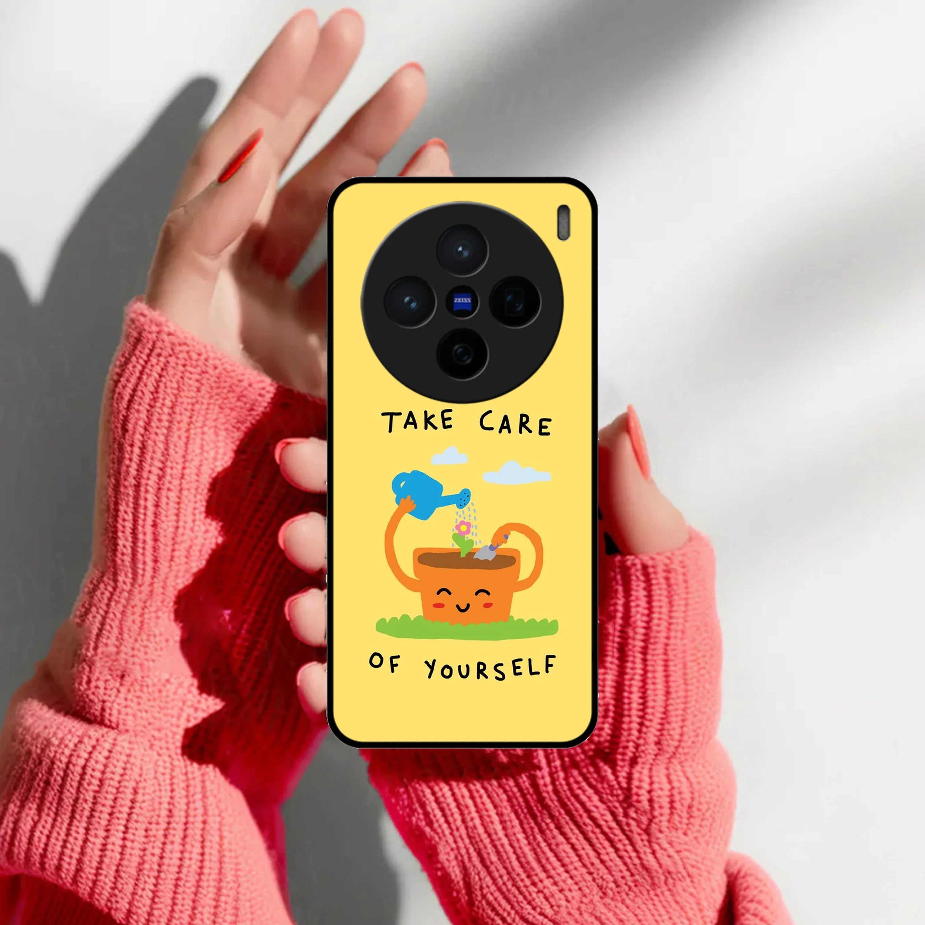 Take Care Glossy Metal Case Cover For Vivo - ShopOnCliQ