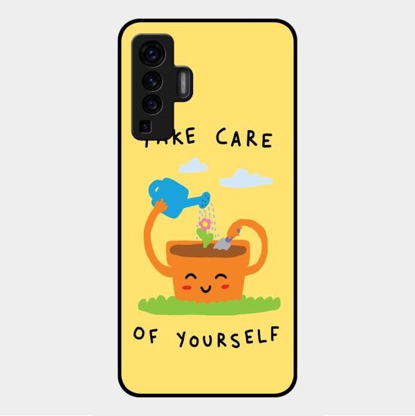 Take Care Glossy Metal Case Cover For Vivo X50 5G