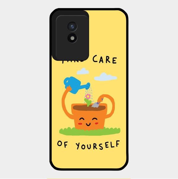 Take Care Glossy Metal Case Cover For Vivo Y02T