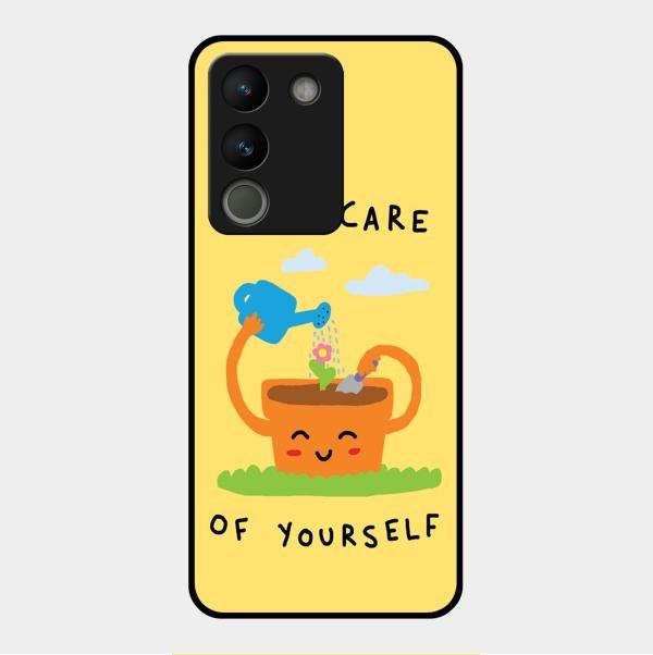 Take Care Glossy Metal Case Cover For Vivo Y200 5G