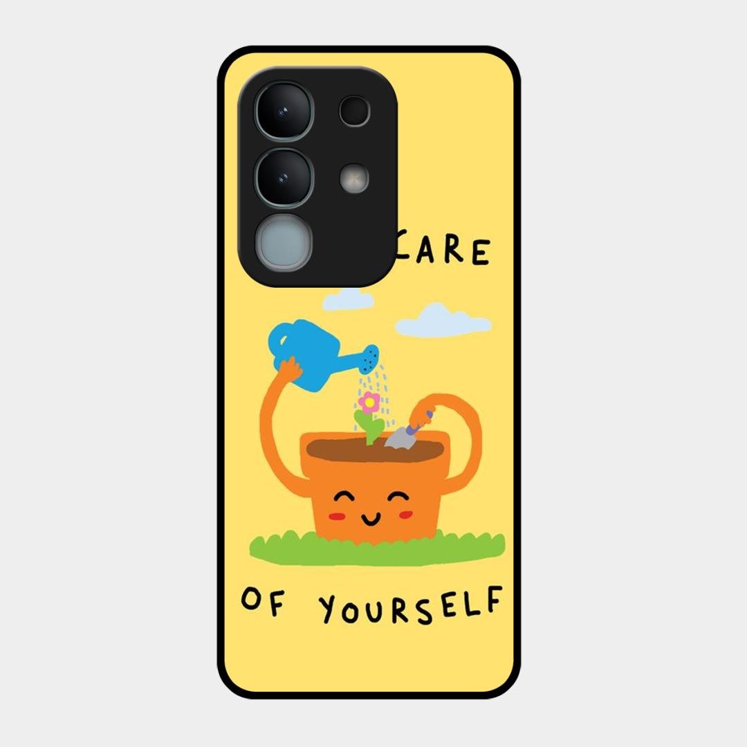 Take Care Glossy Metal Case Cover For Vivo Y31 Pro 5G