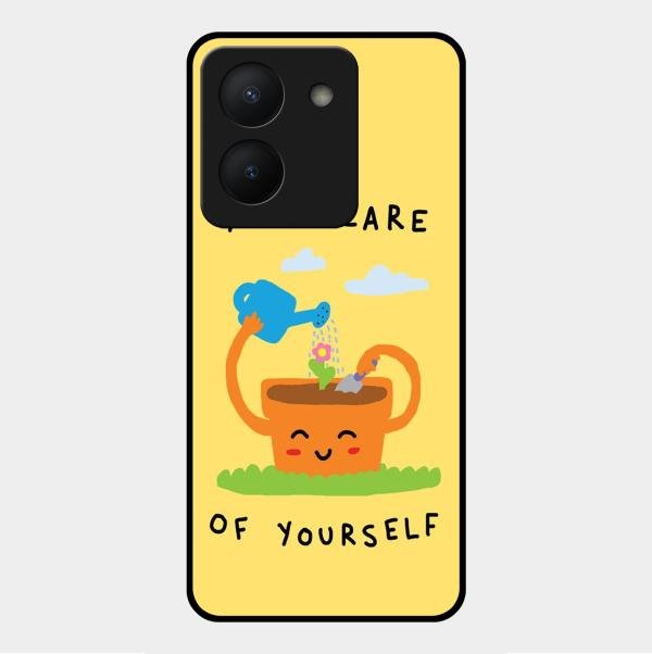 Take Care Glossy Metal Case Cover For Vivo Y36
