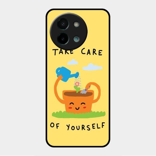 Take Care Glossy Metal Case Cover For Vivo Y58 5G