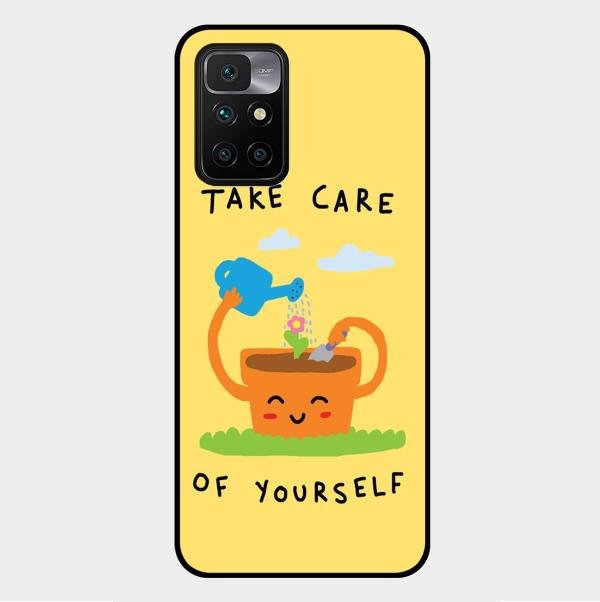 Take Care Glossy Metal Case Cover For Xiaomi Redmi 10 Prime