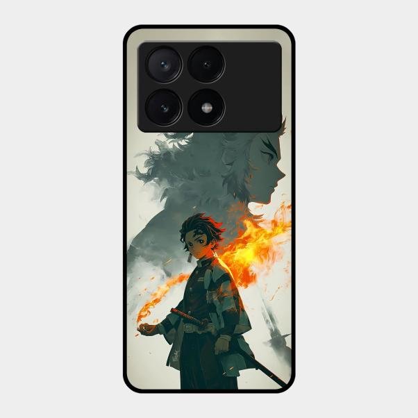 Tanjiro Dream Glass Case Cover For Poco X6 Pro 5G