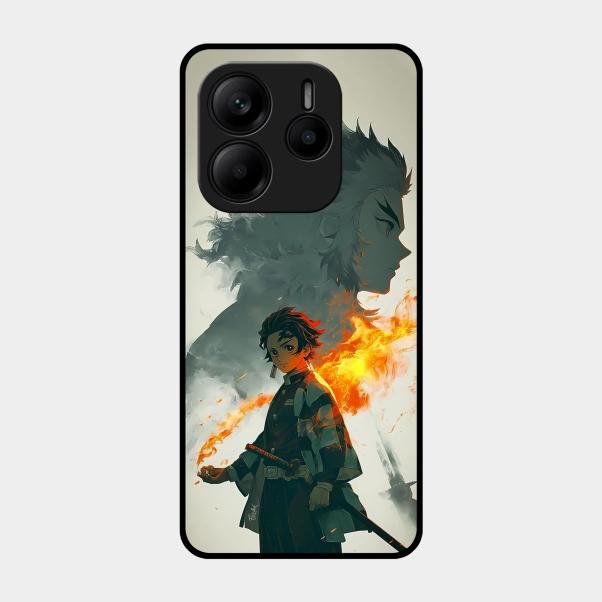 Tanjiro Dream Glass Case Cover For Redmi Note 14 Se 5G
