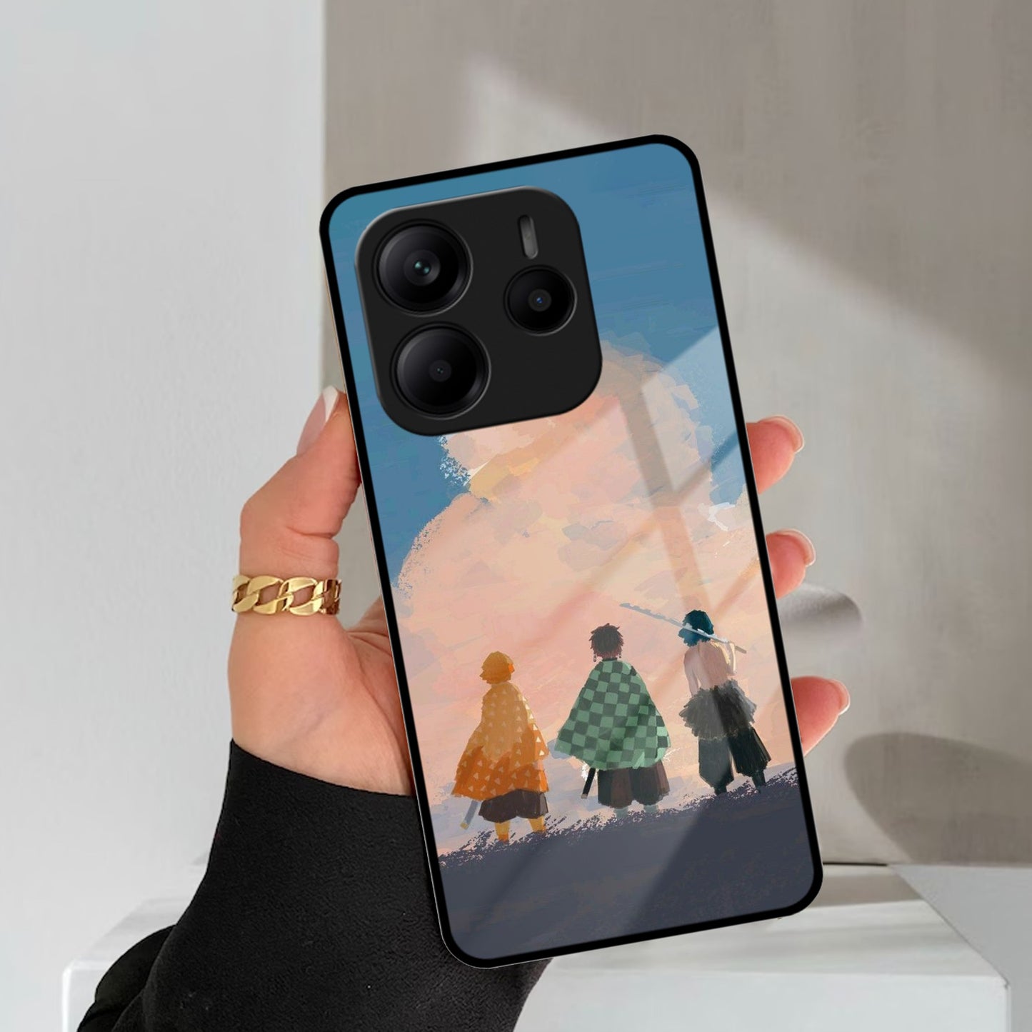 Team Slayer Glass Case Cover For Redmi