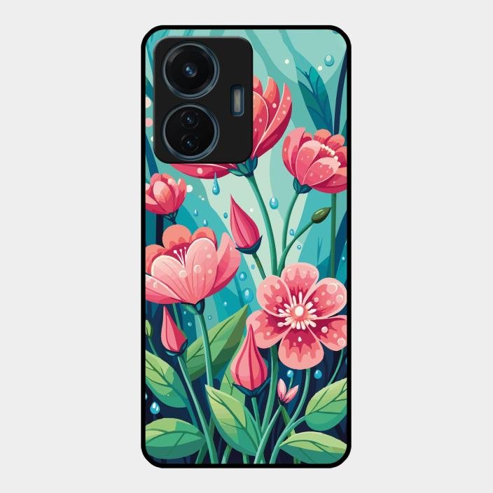 Tears of Spring Glass Case Cover For Iqoo Z6 Lite 5G