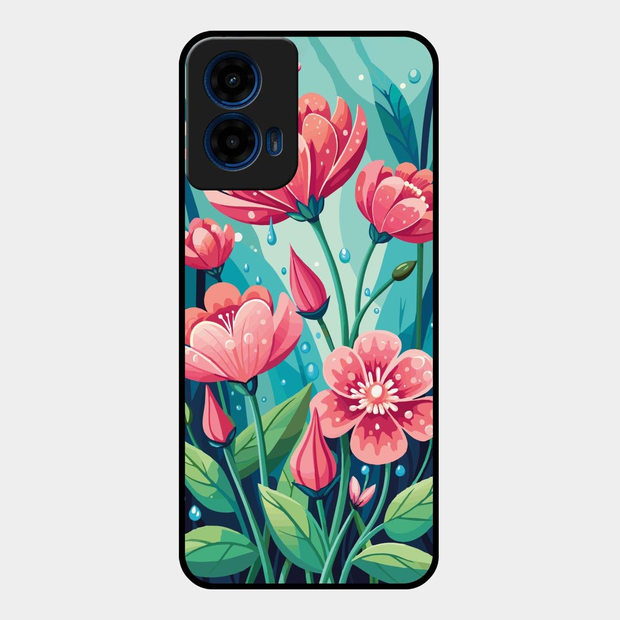 Tears of Spring Glass Case Cover For Motorola G45 5G