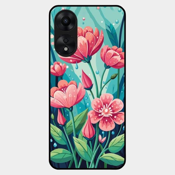 Tears of Spring Glass Case Cover For Oppo A78 5G