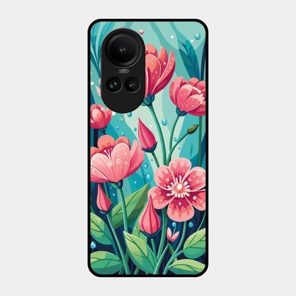 Tears of Spring Glass Case Cover For Oppo Reno 10 5G