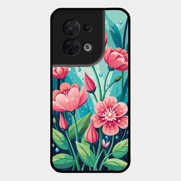Tears of Spring Glass Case Cover For Oppo Reno 8 5G