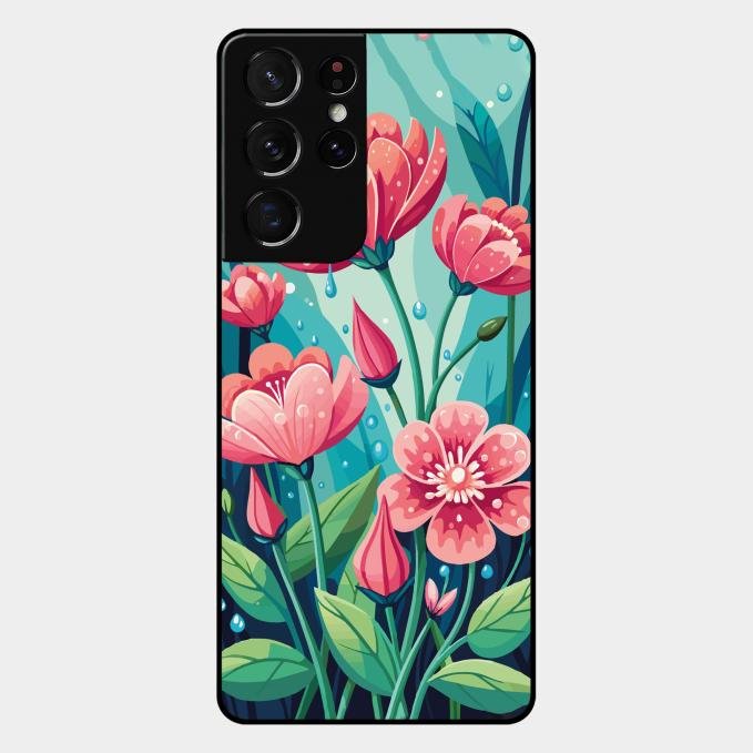 Tears of Spring Glass Case Cover For Samsung Galaxy S21 Ultra