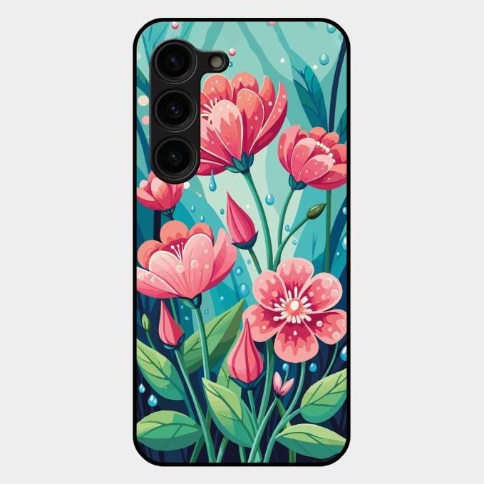 Tears of Spring Glass Case Cover For Samsung Galaxy S23 Plus 5G