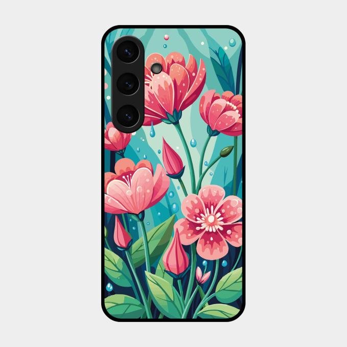 Tears of Spring Glass Case Cover For Samsung Galaxy S25 Plus 5G