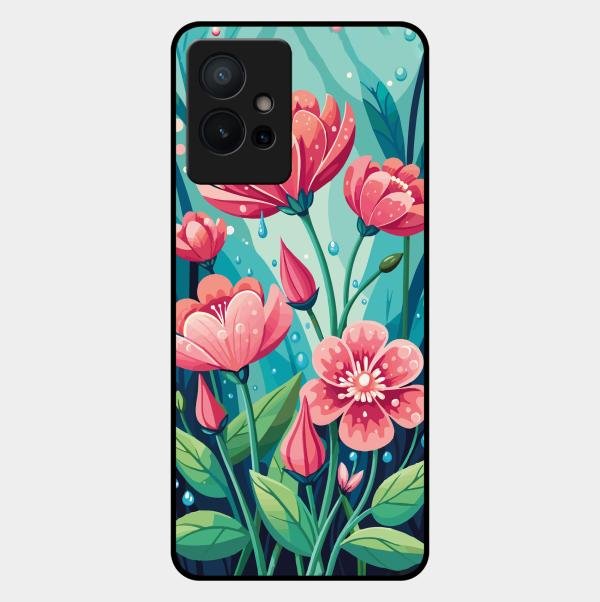 Tears of Spring Glass Case Cover For Vivo T1 5G