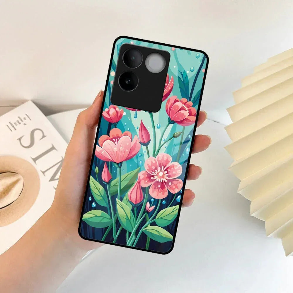 Tears of Spring Glass Case Cover For iQOO - ShopOnCliQ