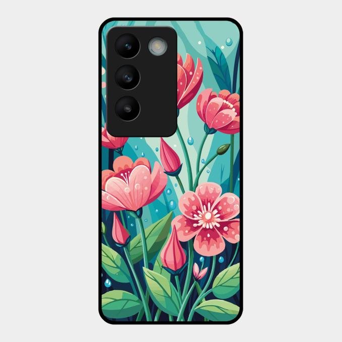 Tears of Spring Glass Case Cover For Vivo T3 5G