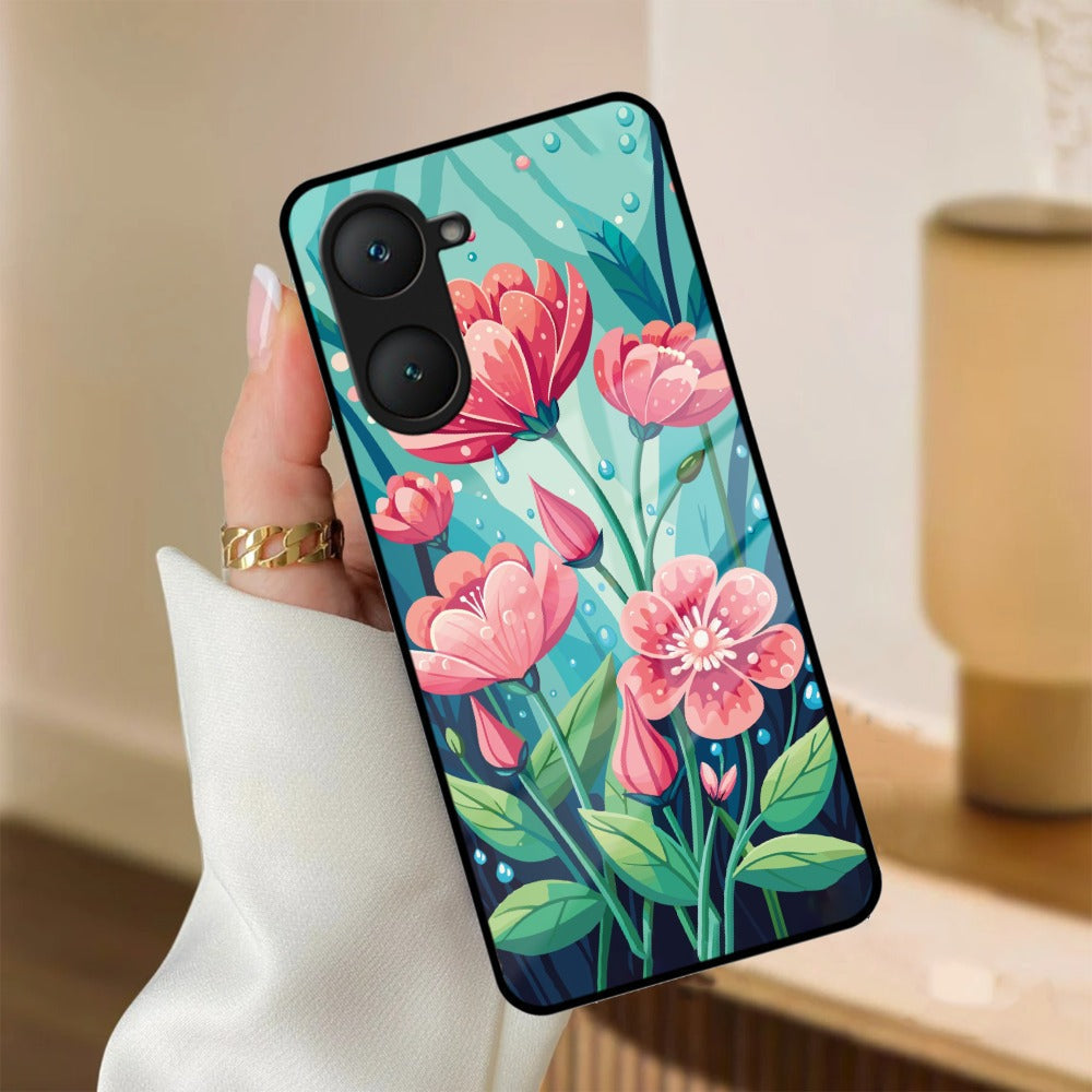Tears of Spring Glass Case Cover For iQOO