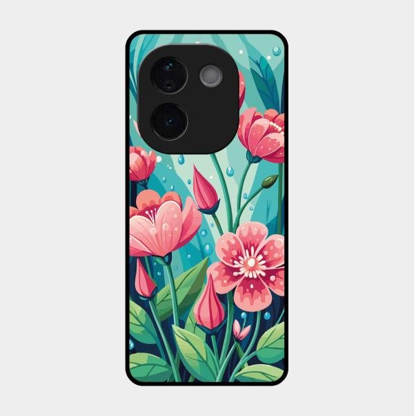 Tears of Spring Glass Case Cover For Vivo T3 Pro 5G