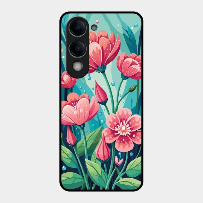 Tears of Spring Glass Case Cover For Vivo T4 Lite 5G
