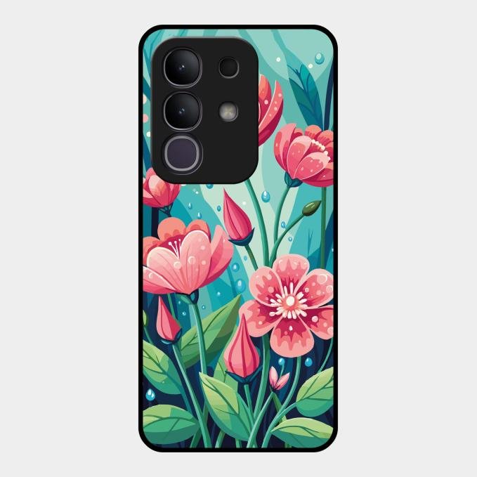 Tears of Spring Glass Case Cover For Vivo T4X 5G