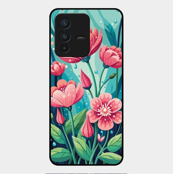 Tears of Spring Glass Case Cover For Vivo V23 5G