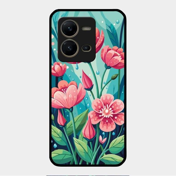 Tears of Spring Glass Case Cover For Vivo V25 5G