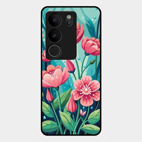 Tears of Spring Glass Case Cover For Vivo V29 5G