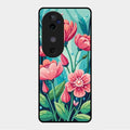 Tears of Spring Glass Case Cover For Vivo V40 5G