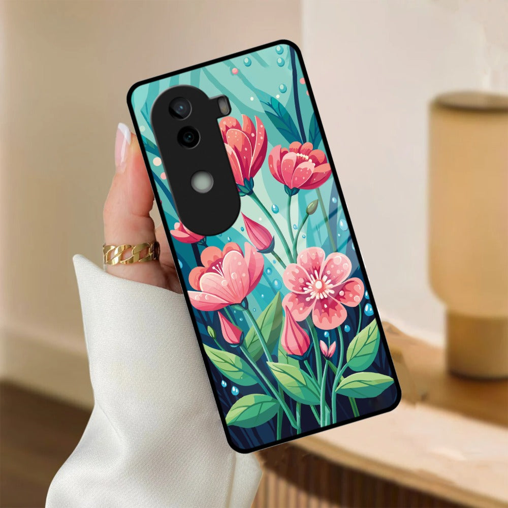 Tears of Spring Glass Case Cover For iQOO