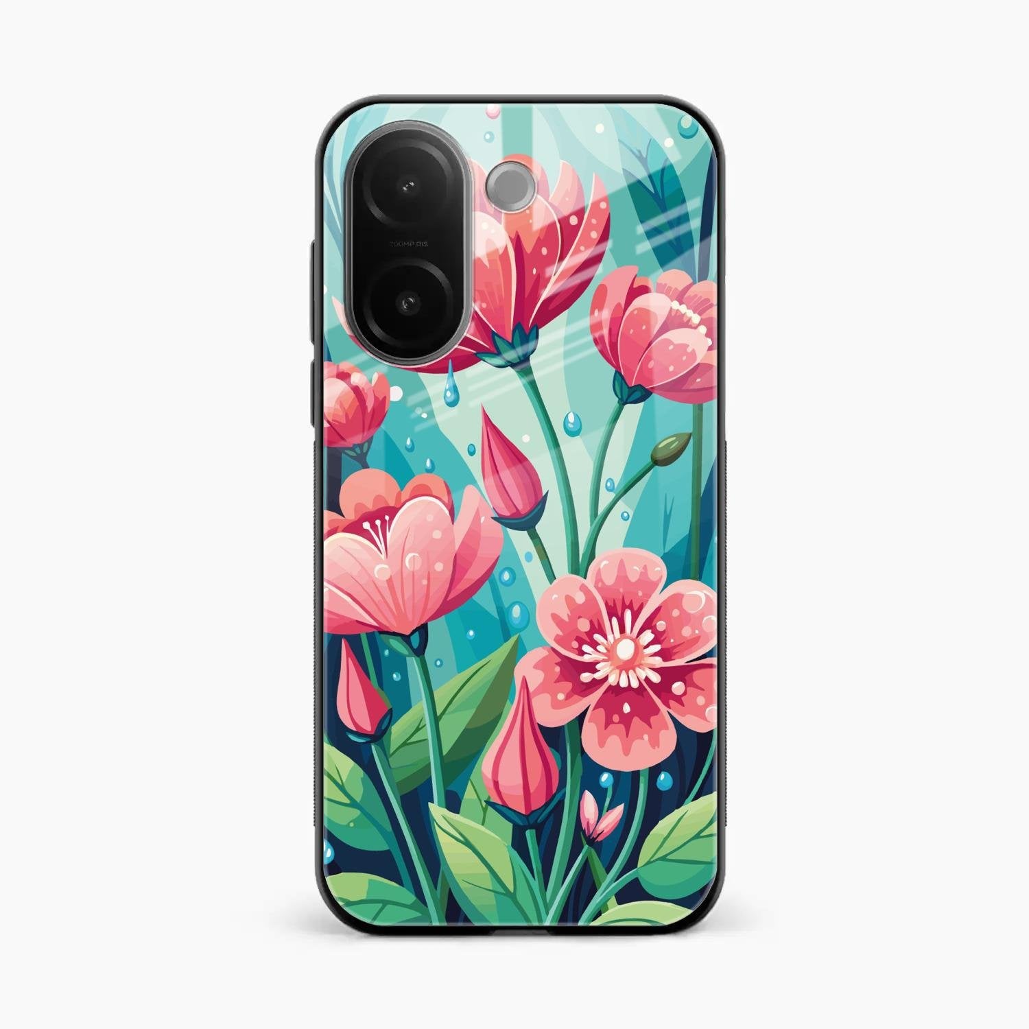 Tears of Spring Glass Case Cover For Vivo V60e 5G