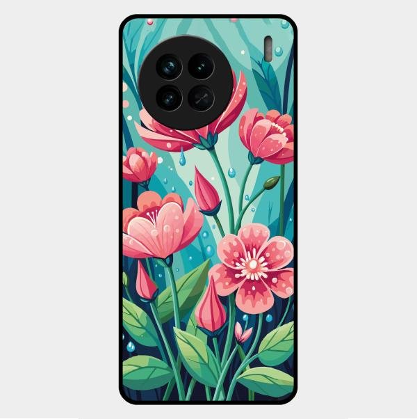 Tears of Spring Glass Case Cover For Vivo X90 5G