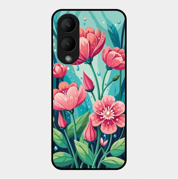 Tears of Spring Glass Case Cover For Vivo Y28 5G