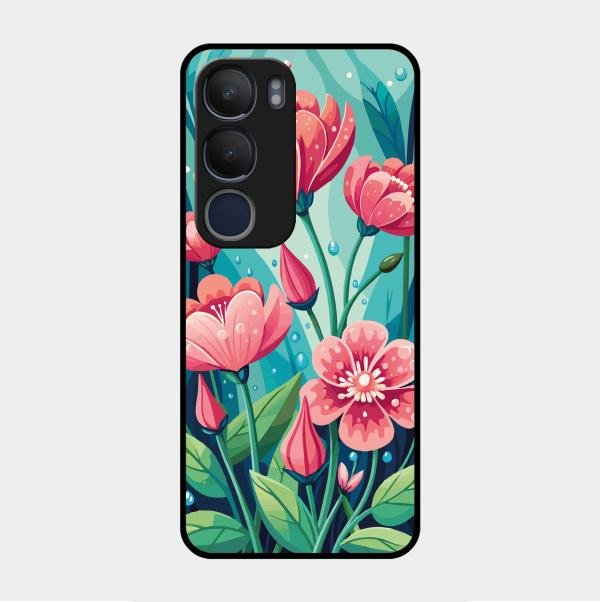Tears of Spring Glass Case Cover For Vivo Y29 5G