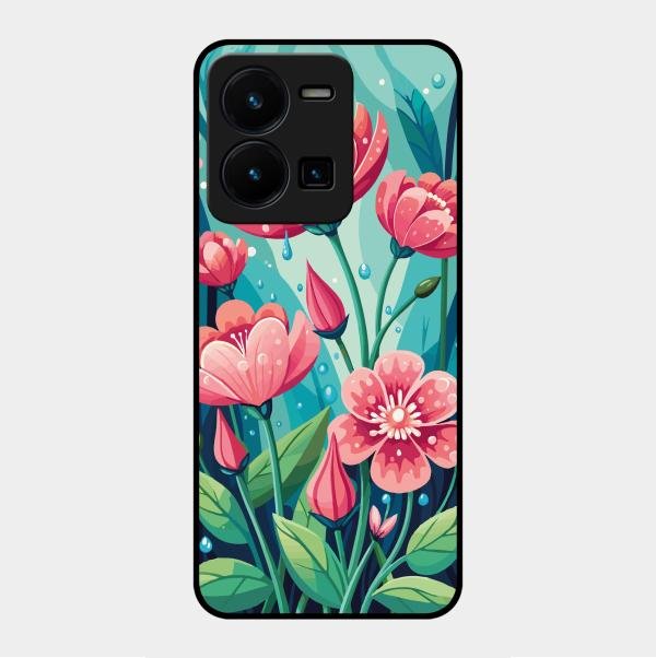 Tears of Spring Glass Case Cover For Vivo Y35