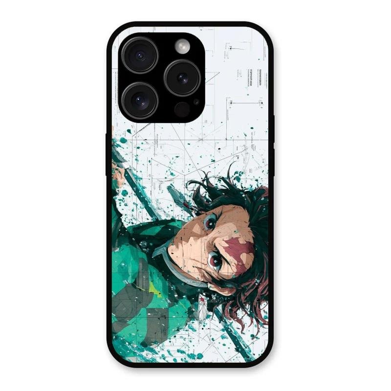 The Gentle Slayer Glass Case Cover For iPhone 15 Pro Max