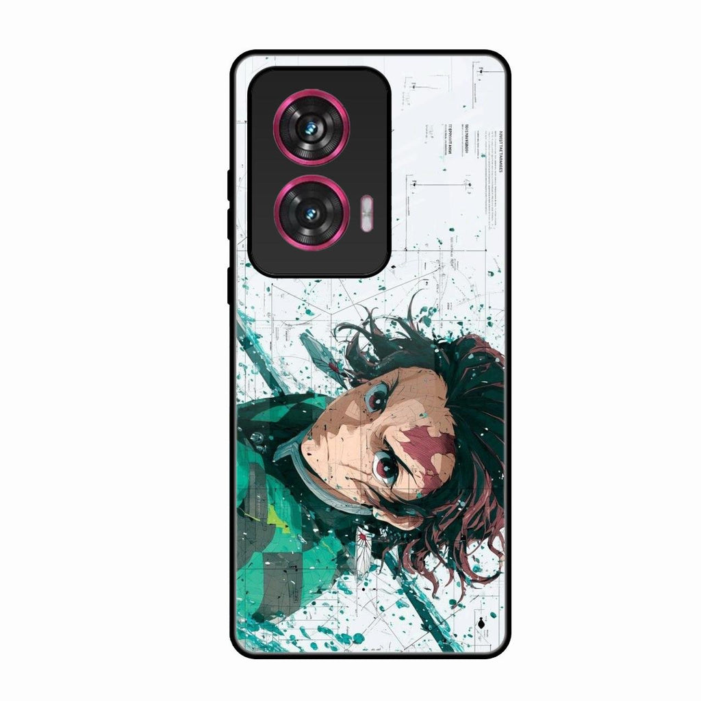The Gentle Slayer Glass Case Cover For Motorola Edge 50 Fusion 5G