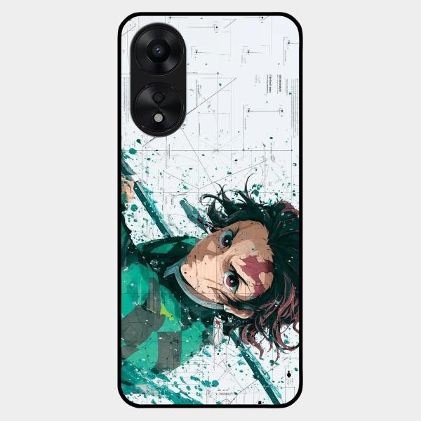 The Gentle Slayer Glass Case Cover For Oppo A78 5G