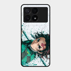 The Gentle Slayer Glass Case Cover For Poco X6 Pro 5G