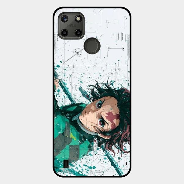 The Gentle Slayer Glass Case Cover For Realme C21Y