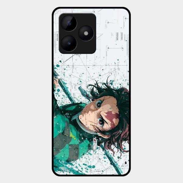 The Gentle Slayer Glass Case Cover For Realme C53