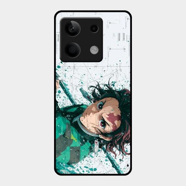The Gentle Slayer Glass Case Cover For Redmi Note 13 5G
