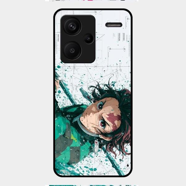 The Gentle Slayer Glass Case Cover For Redmi Note 13 Pro Plus 5G
