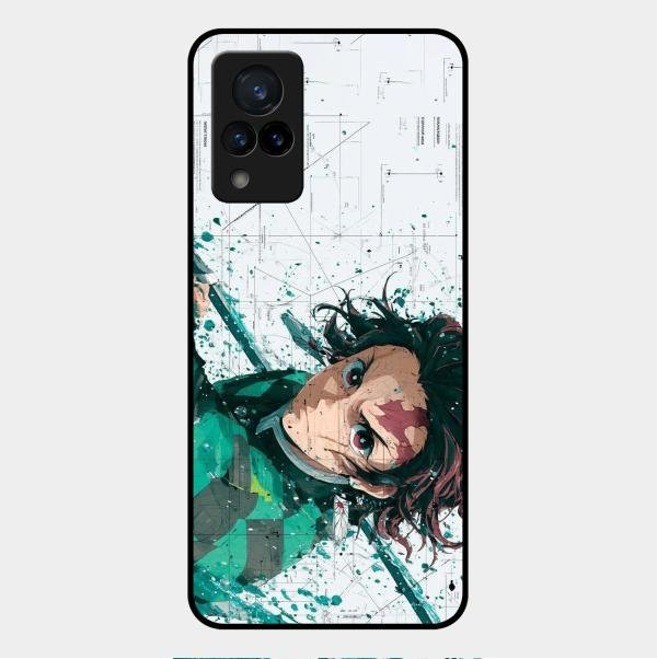 The Gentle Slayer Glass Case Cover For Vivo V21 5G